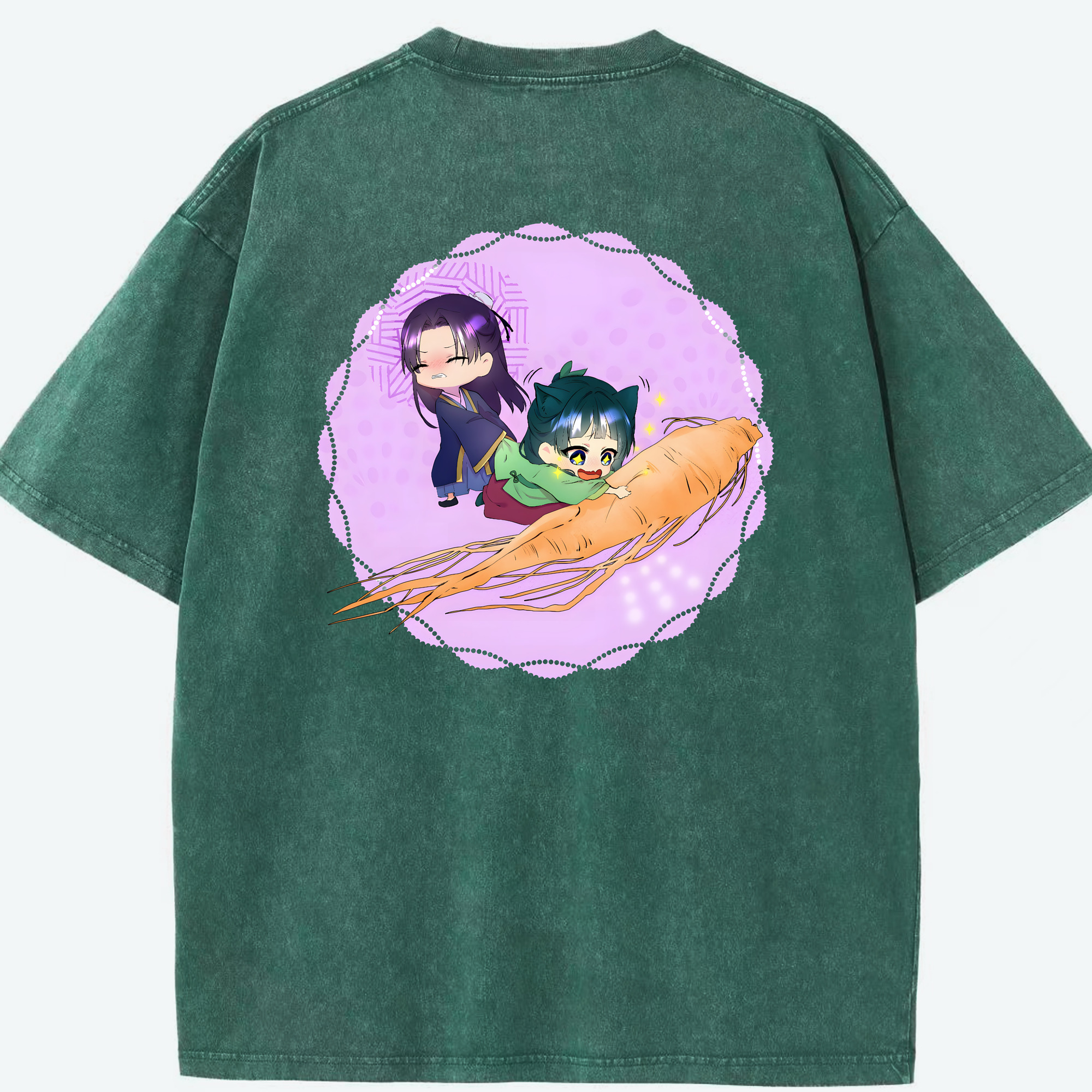 （画像用） 薬屋のひとりごと The Apothecary Diaries 綿100% ヴィンテージ風 半袖Tシャツ（背面プリント）